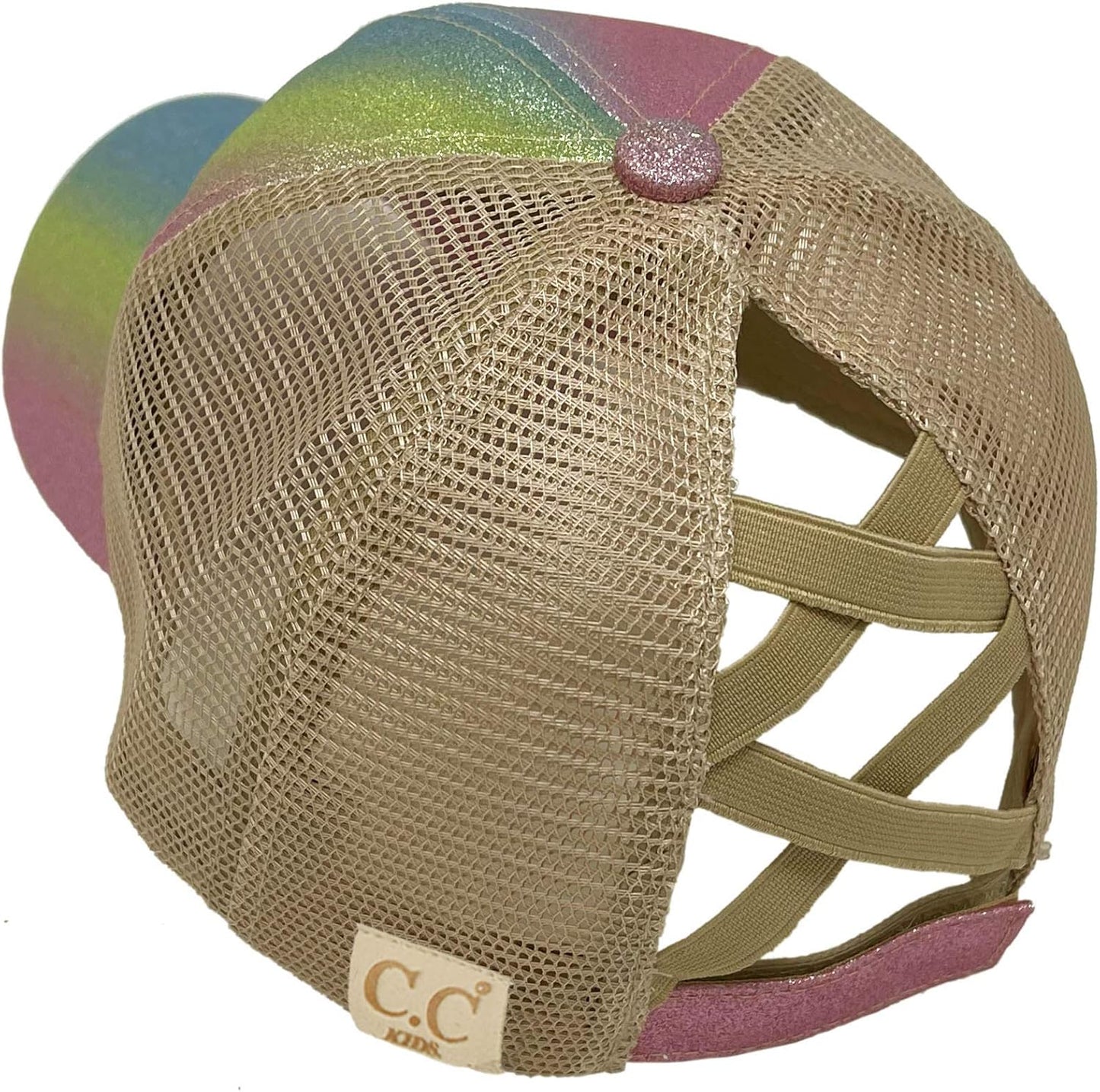 Kids 2-5 Ponytail Messy Buns Ponycaps Baseball Visor Cap Hat