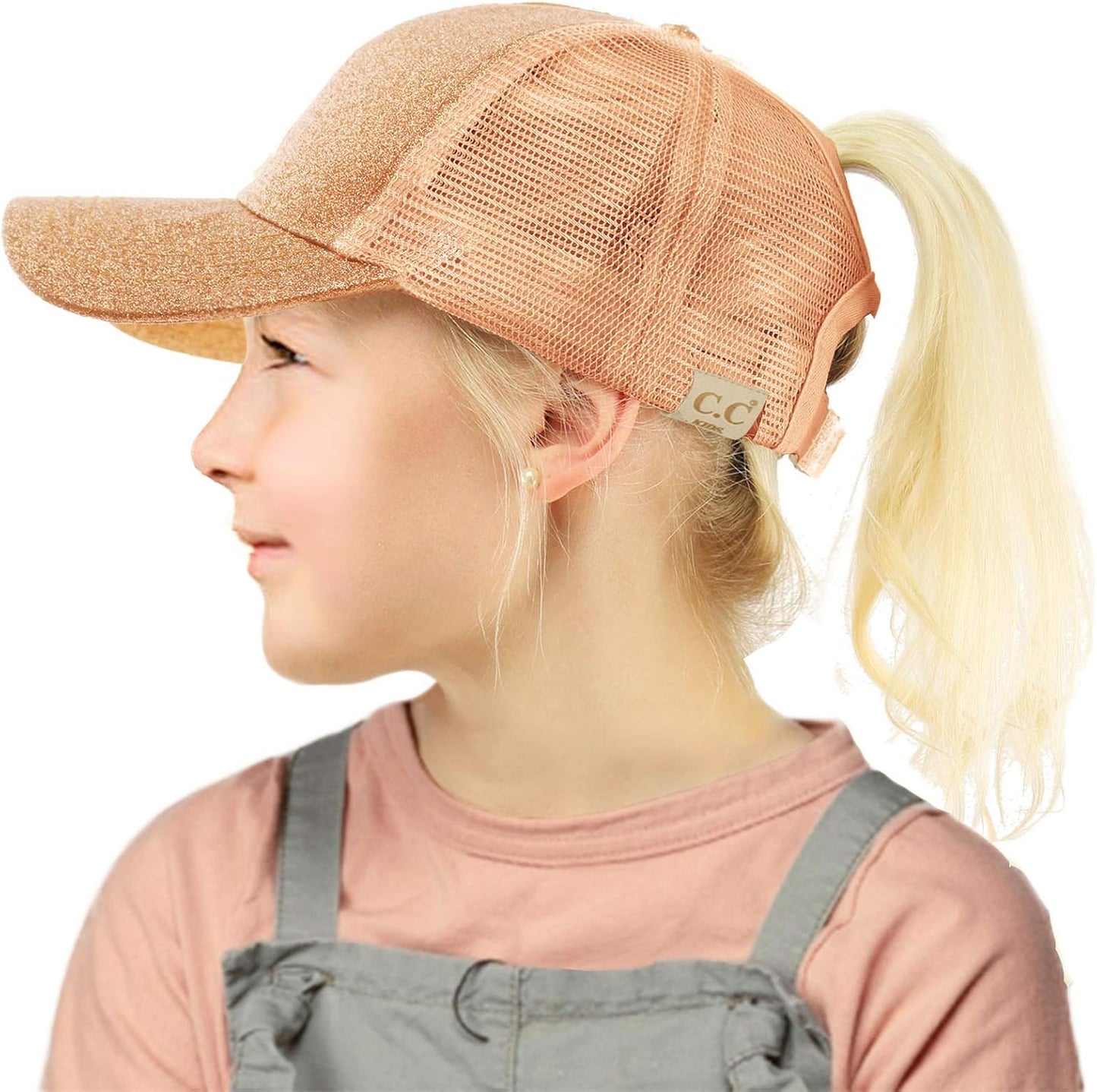 Kids 2-5 Ponytail Messy Buns Ponycaps Baseball Visor Cap Hat