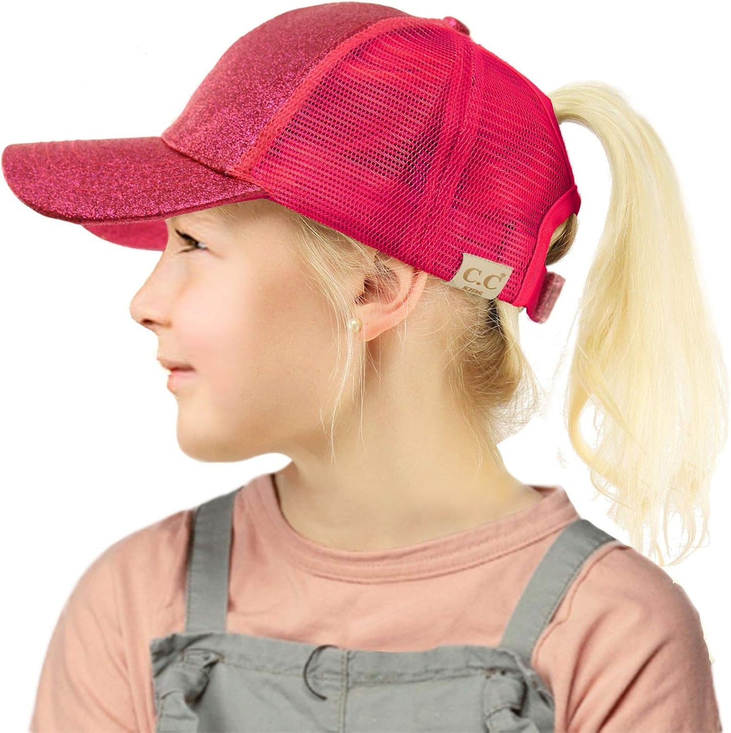 Kids 2-5 Ponytail Messy Buns Ponycaps Baseball Visor Cap Hat