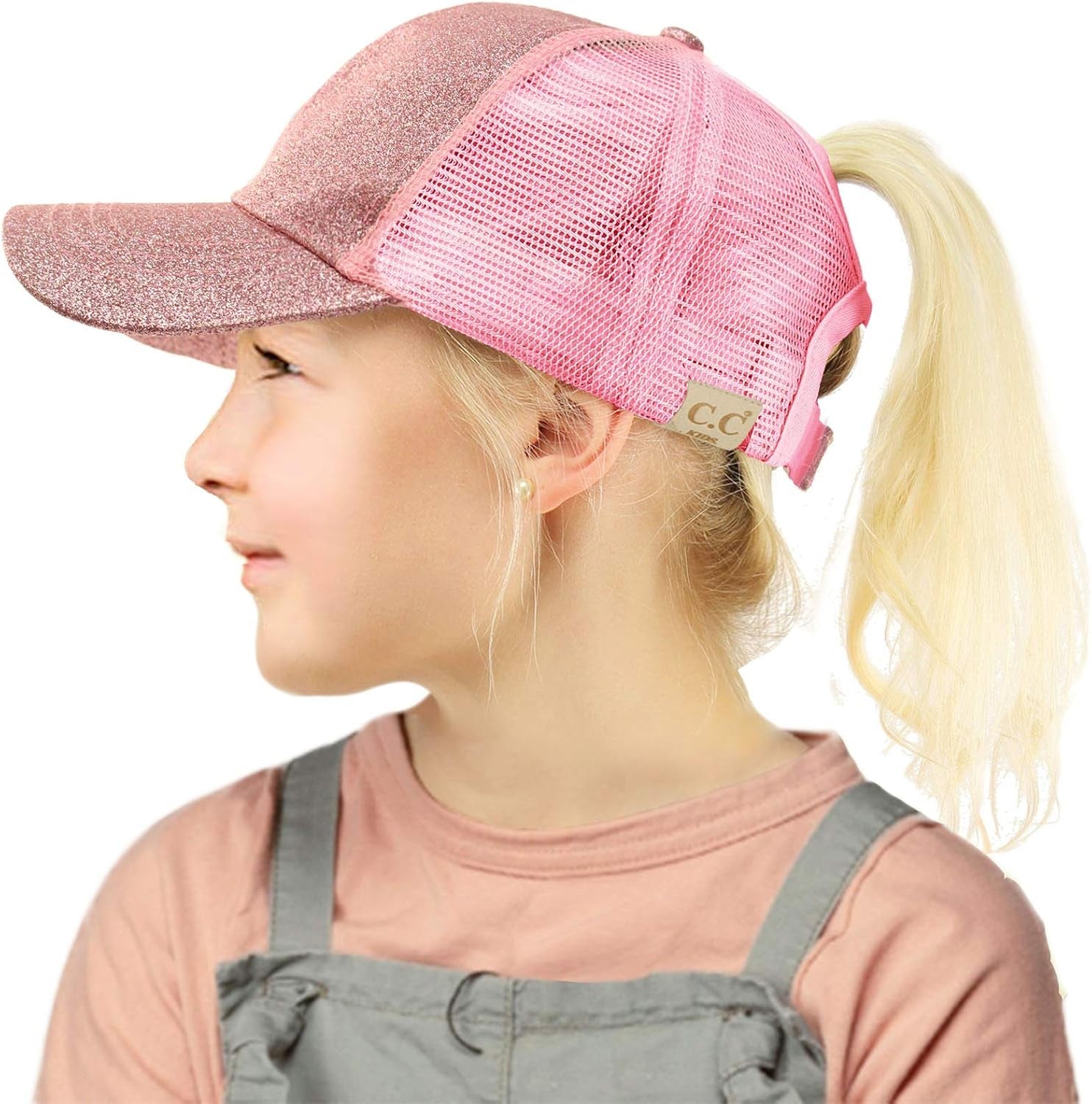 Kids 2-5 Ponytail Messy Buns Ponycaps Baseball Visor Cap Hat
