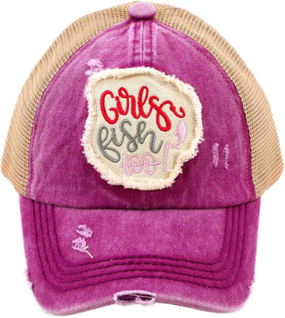 Kids 2-5 Ponytail Messy Buns Ponycaps Baseball Visor Cap Hat