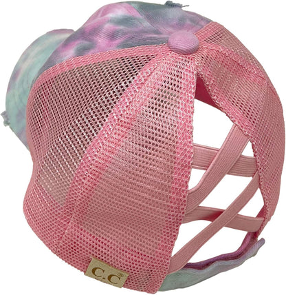 Kids 2-5 Ponytail Messy Buns Ponycaps Baseball Visor Cap Hat