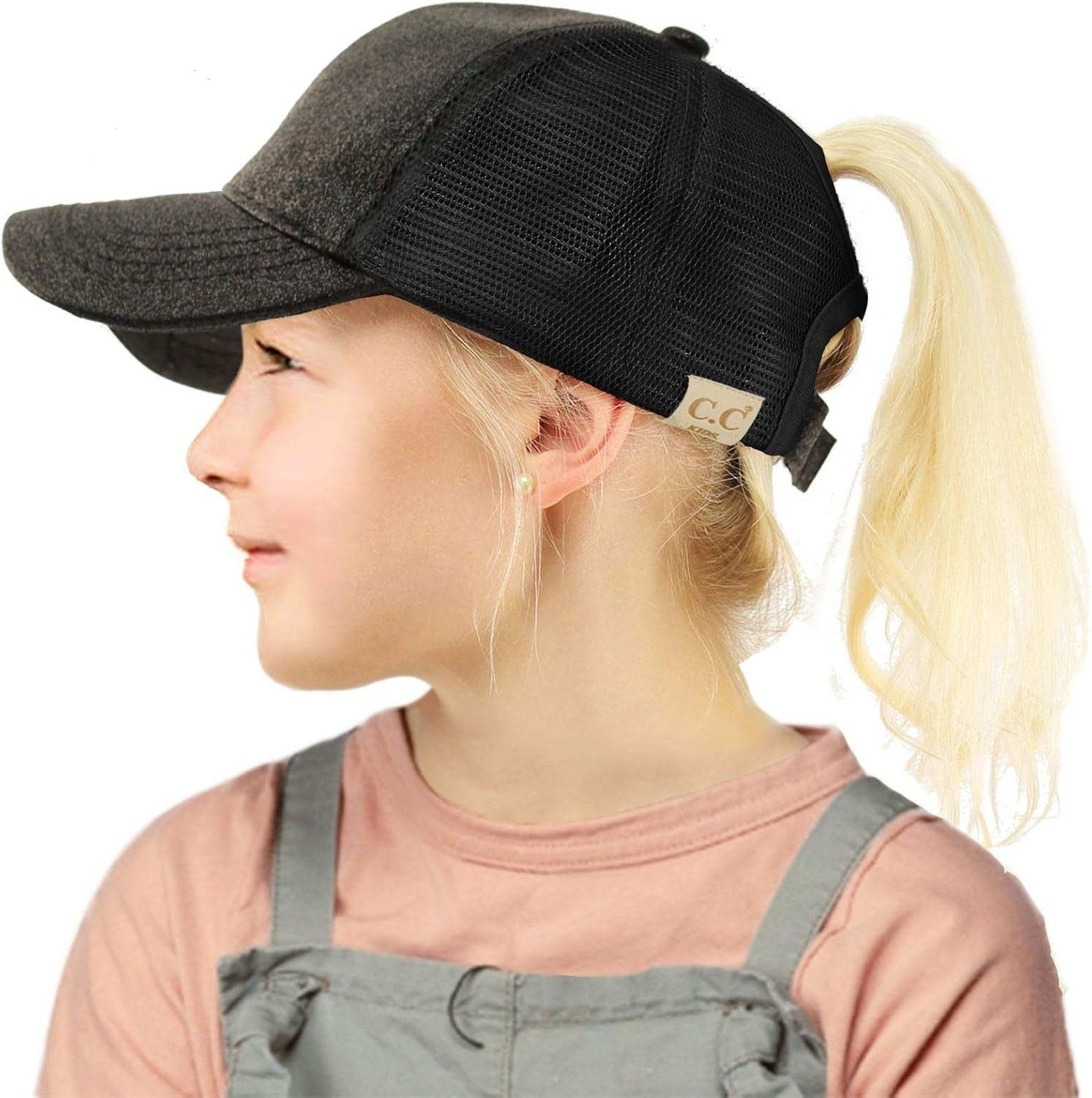 Kids 2-5 Ponytail Messy Buns Ponycaps Baseball Visor Cap Hat