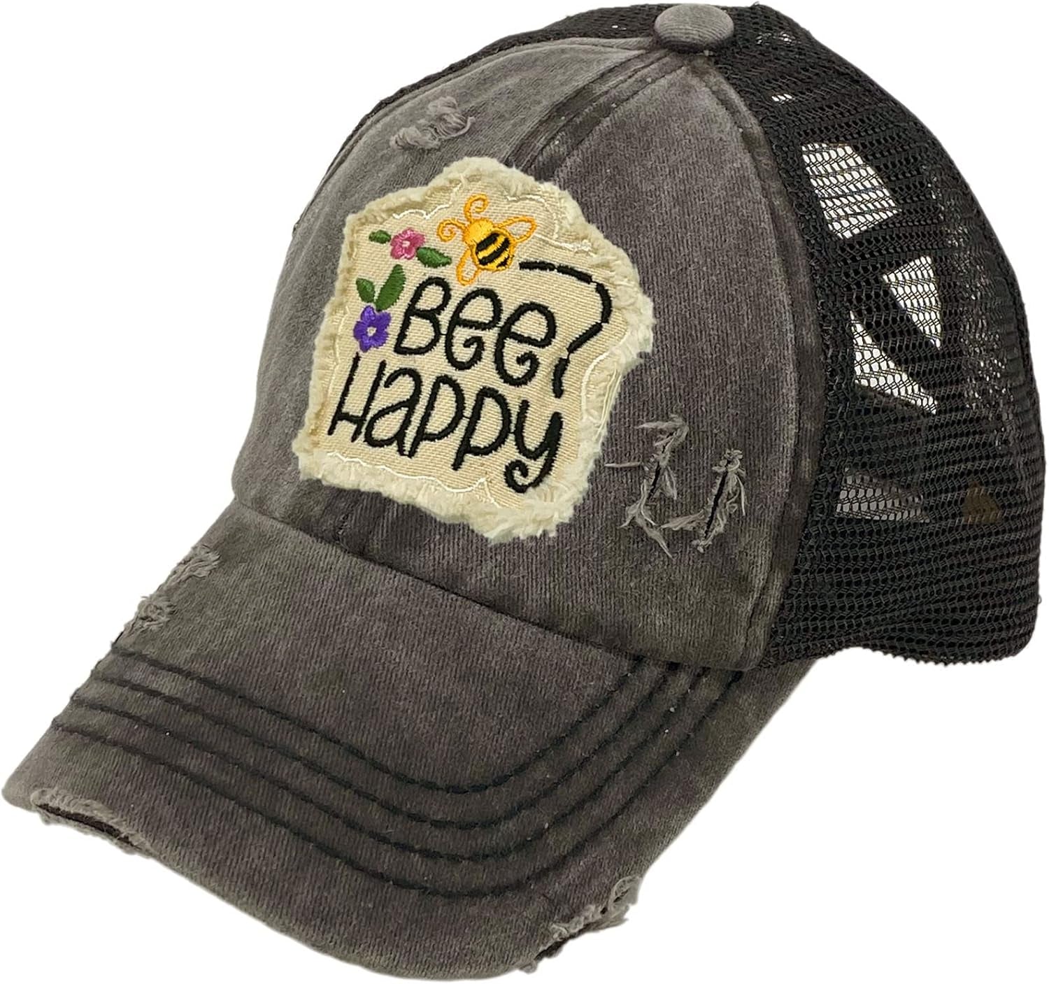 Kids 2-5 Ponytail Messy Buns Ponycaps Baseball Visor Cap Hat