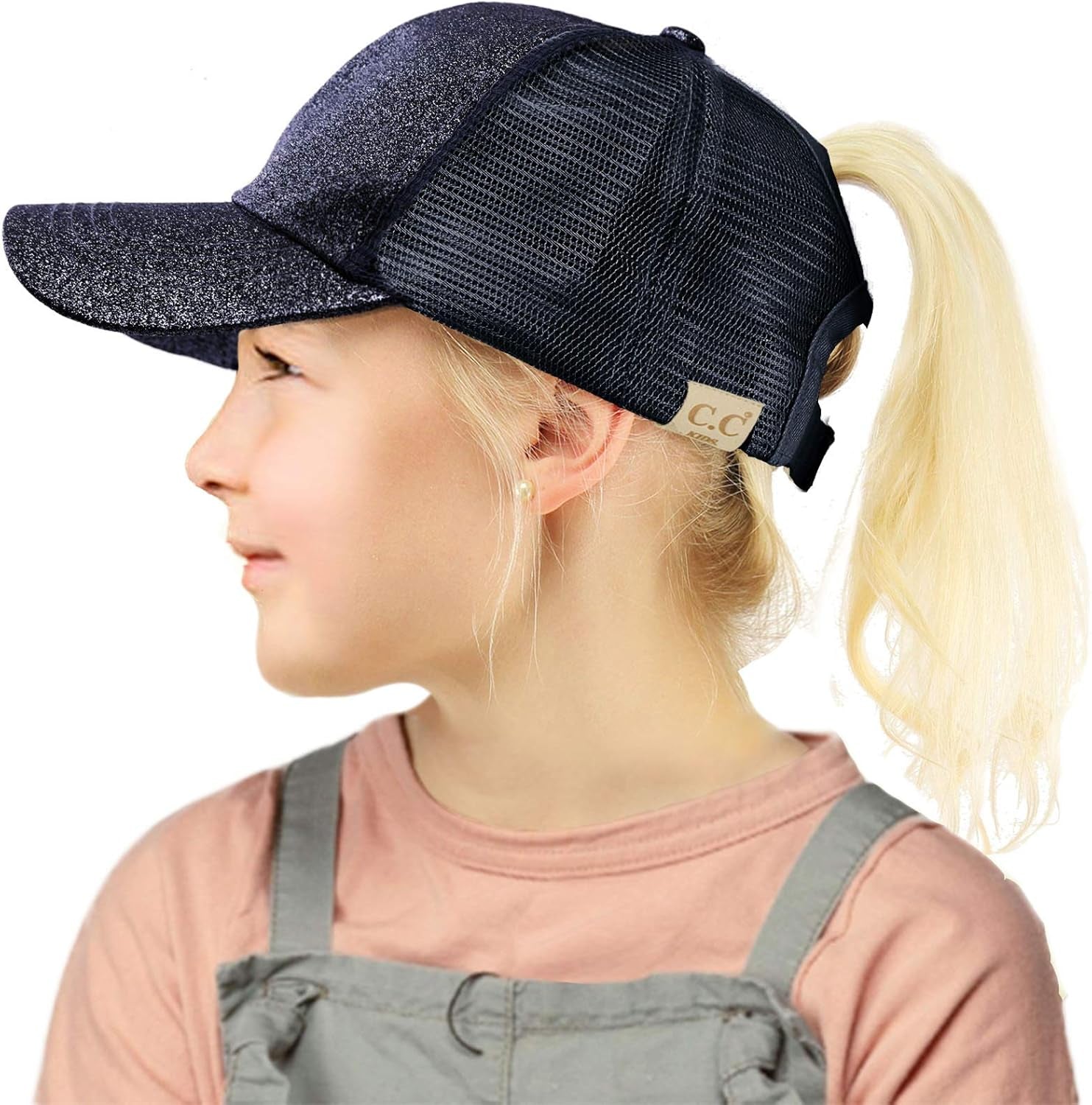 Kids 2-5 Ponytail Messy Buns Ponycaps Baseball Visor Cap Hat