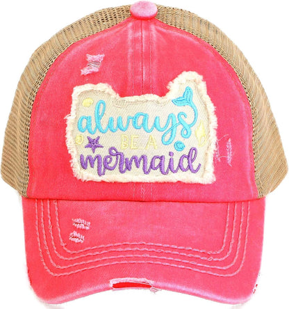 Kids 2-5 Ponytail Messy Buns Ponycaps Baseball Visor Cap Hat