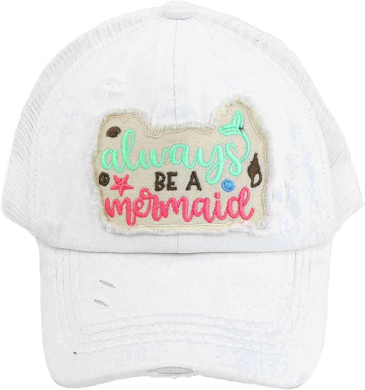 Kids 2-5 Ponytail Messy Buns Ponycaps Baseball Visor Cap Hat