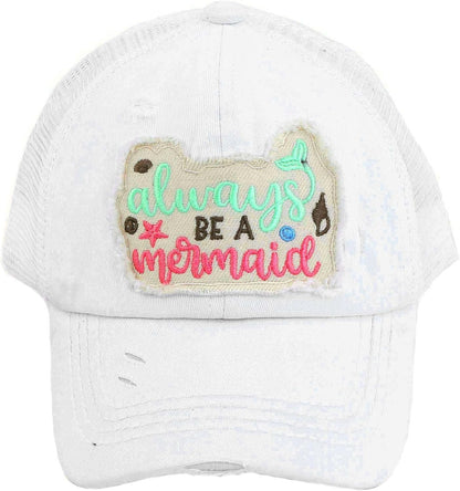 Kids 2-5 Ponytail Messy Buns Ponycaps Baseball Visor Cap Hat