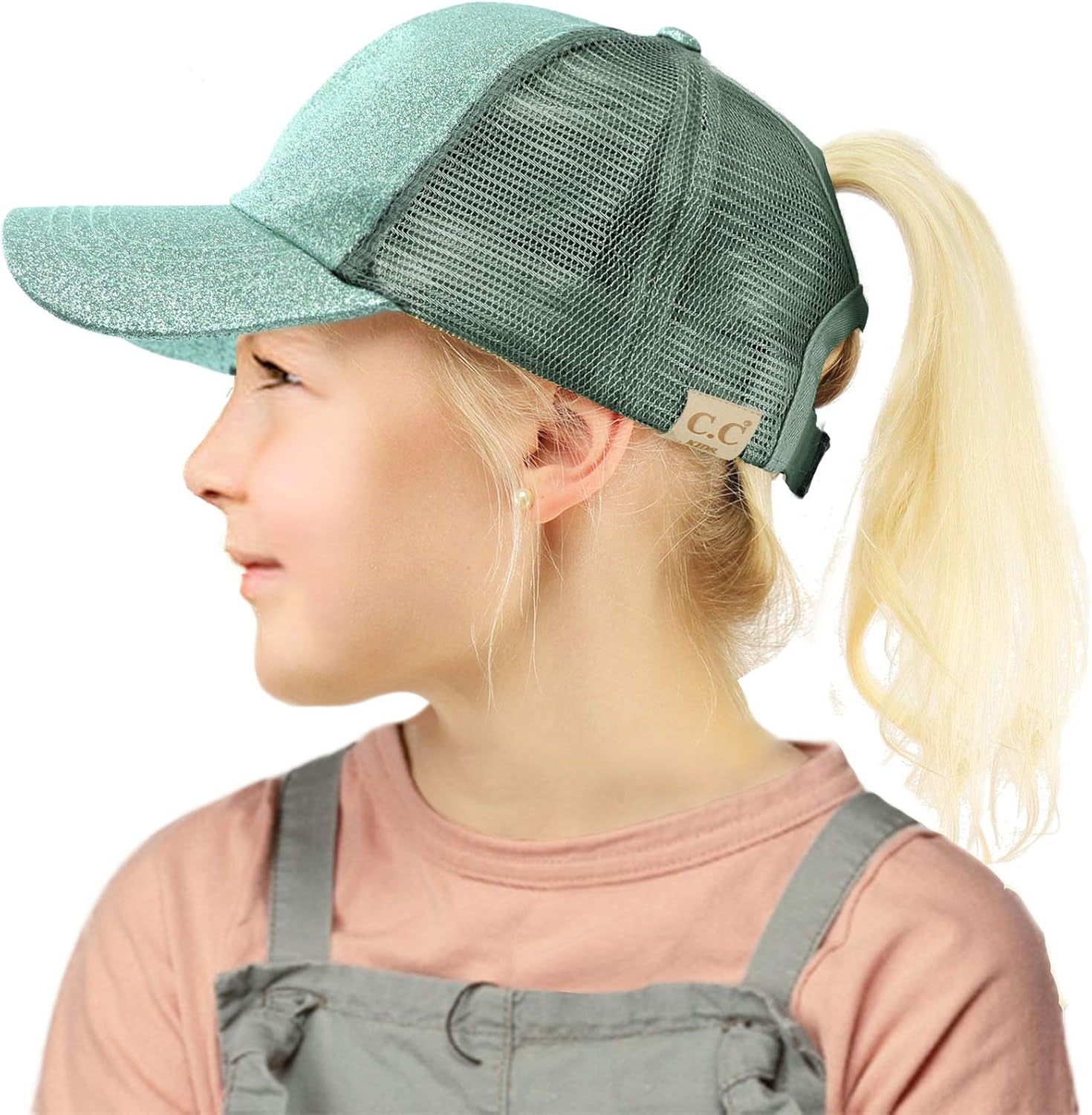 Kids 2-5 Ponytail Messy Buns Ponycaps Baseball Visor Cap Hat