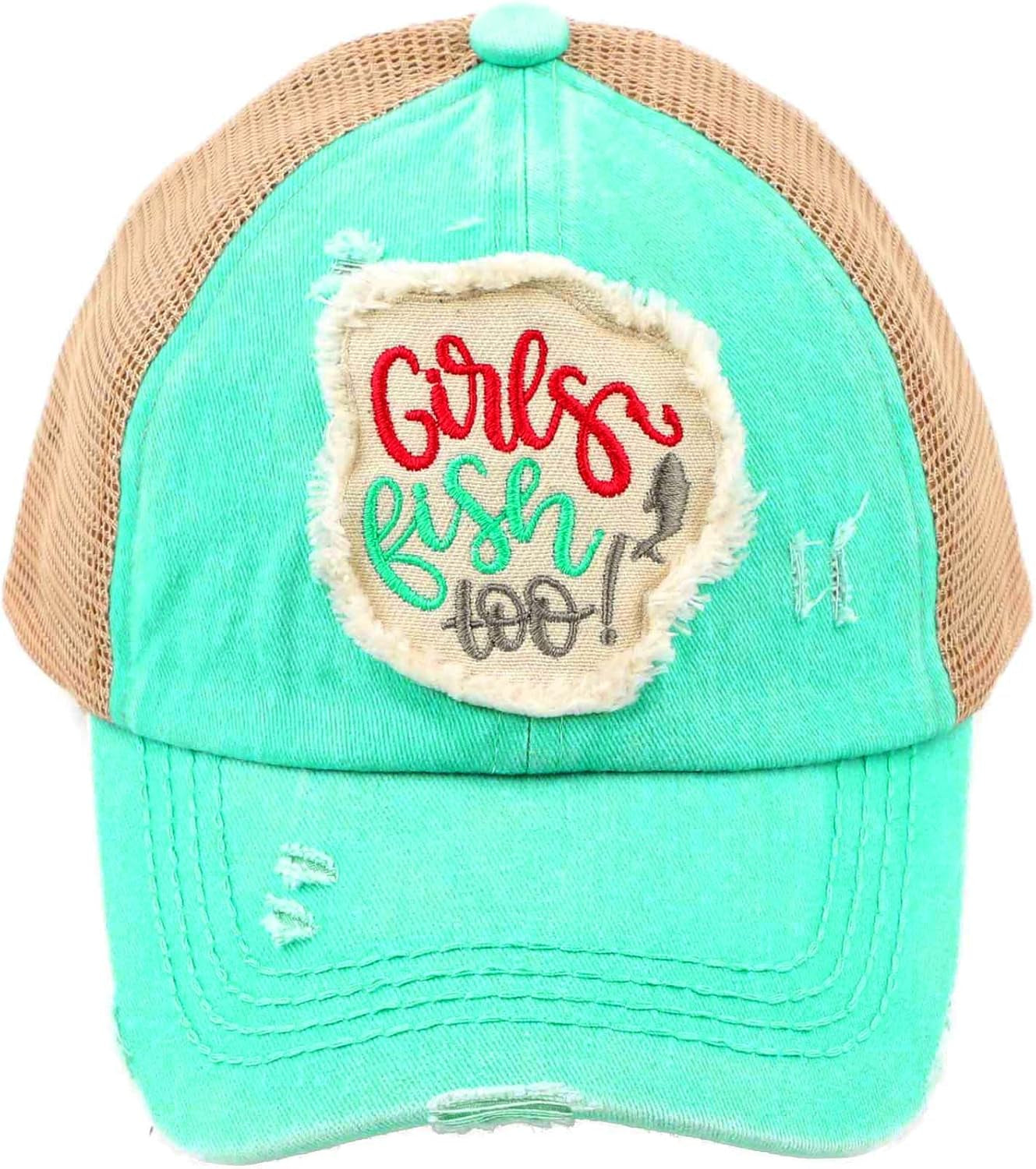 Kids 2-5 Ponytail Messy Buns Ponycaps Baseball Visor Cap Hat