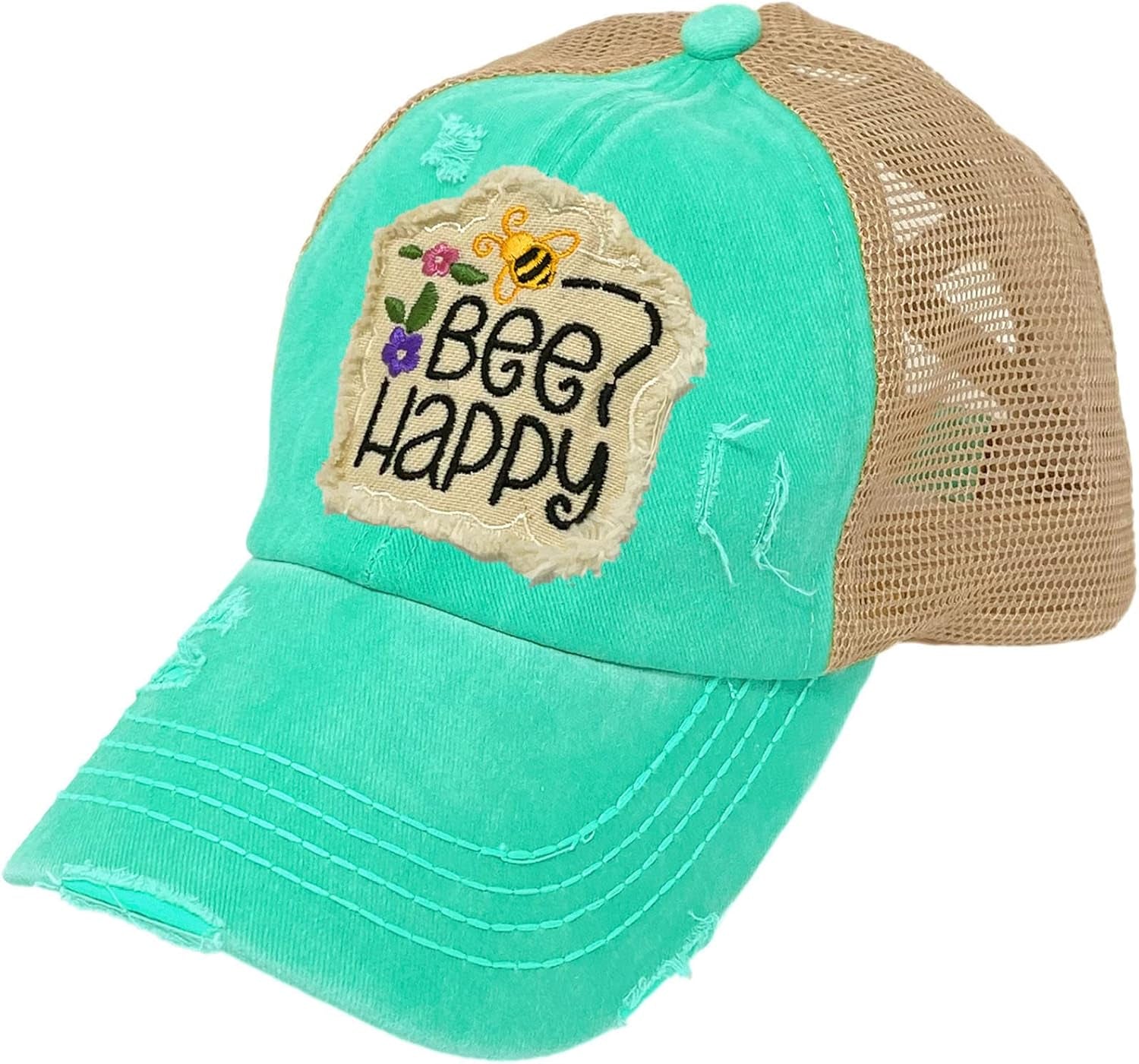 Kids 2-5 Ponytail Messy Buns Ponycaps Baseball Visor Cap Hat