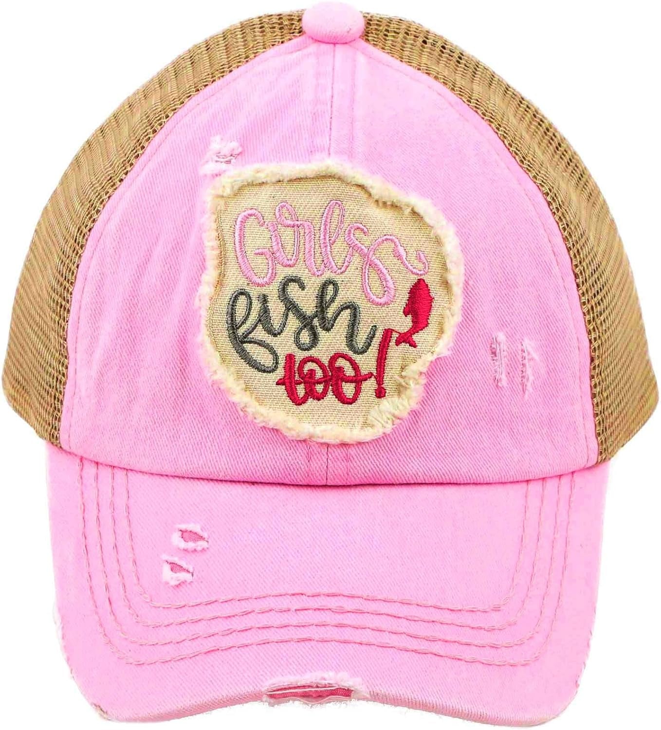 Kids 2-5 Ponytail Messy Buns Ponycaps Baseball Visor Cap Hat