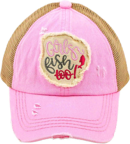 Kids 2-5 Ponytail Messy Buns Ponycaps Baseball Visor Cap Hat
