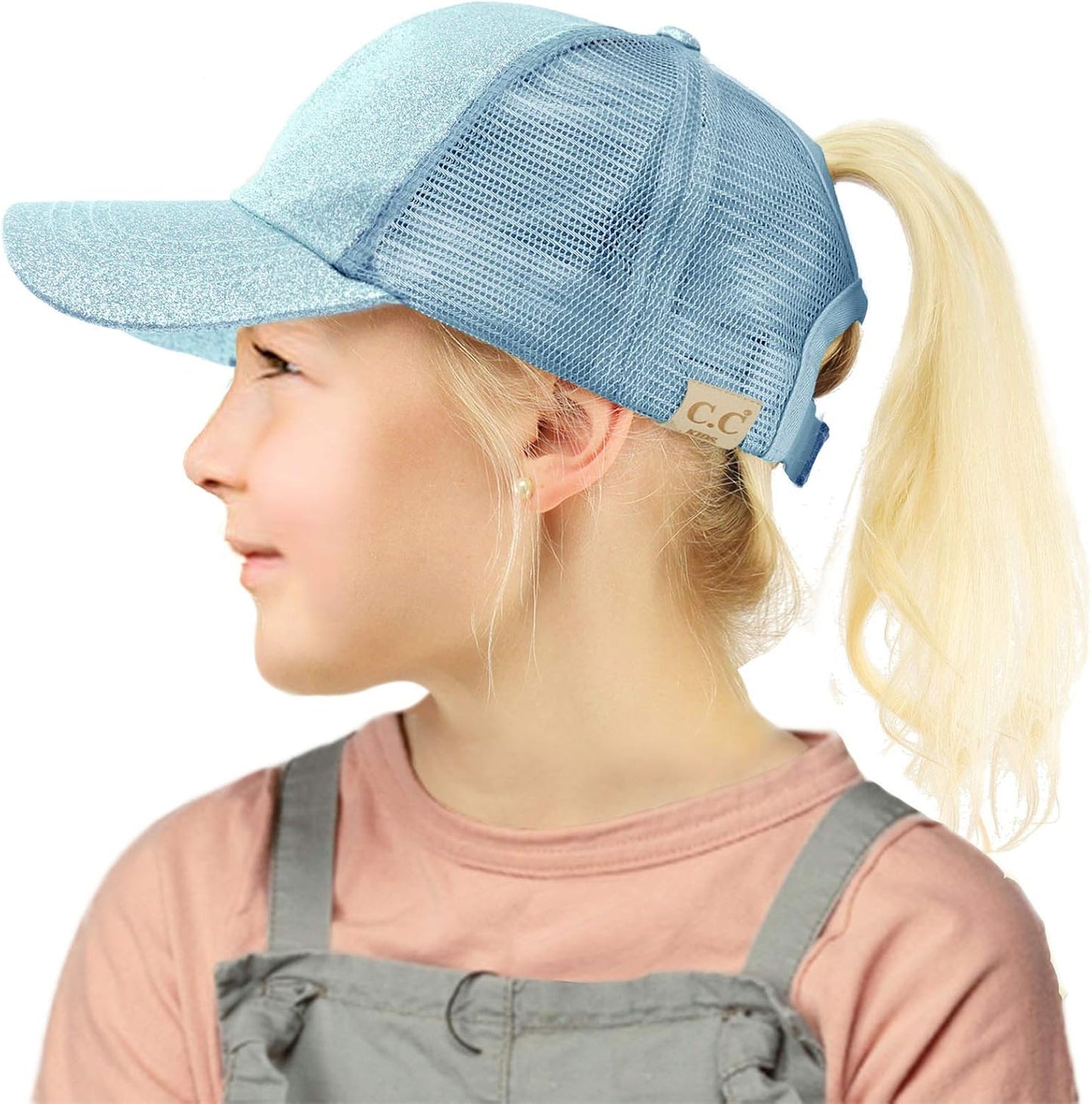 Kids 2-5 Ponytail Messy Buns Ponycaps Baseball Visor Cap Hat