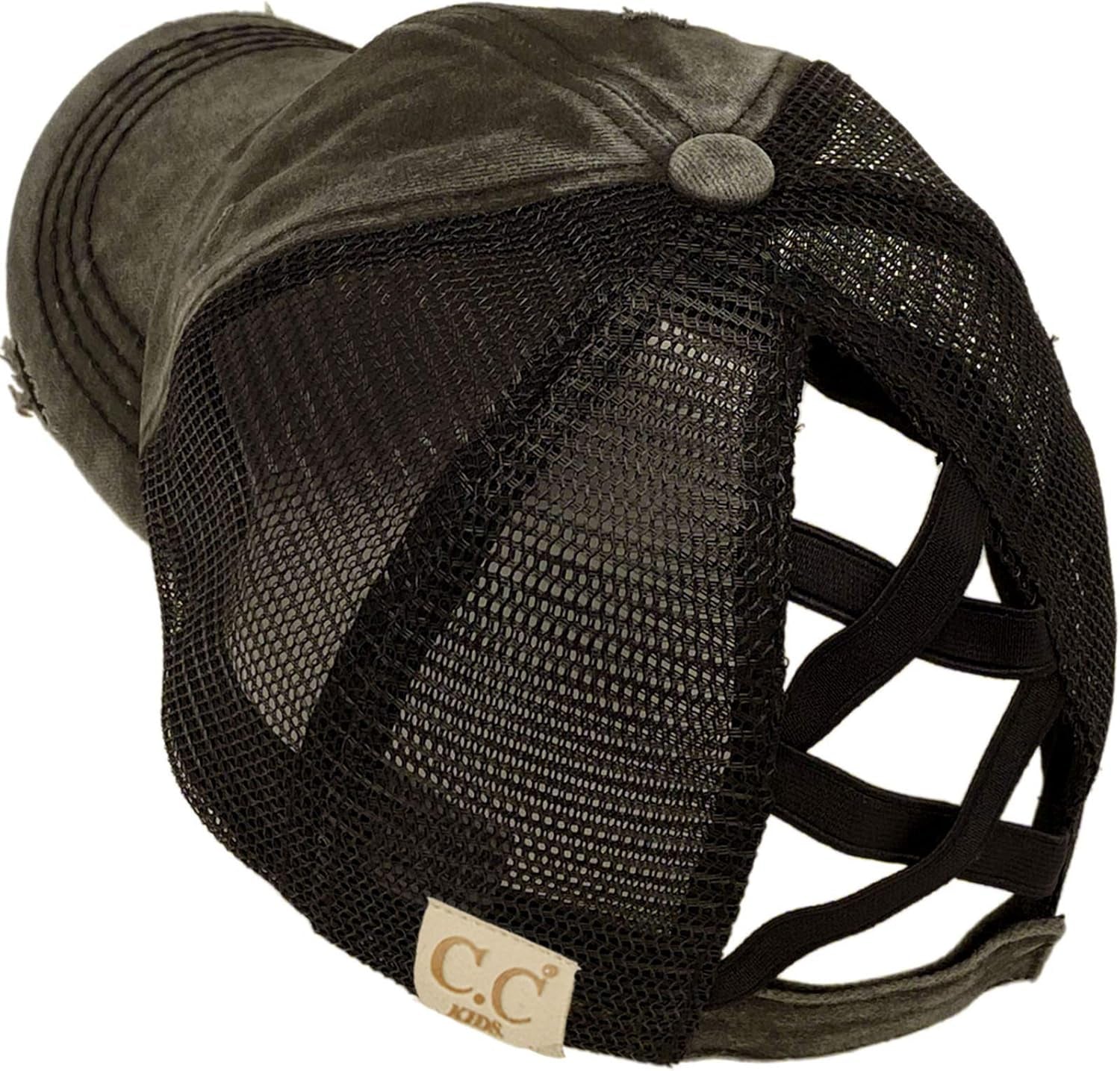 Kids 2-5 Ponytail Messy Buns Ponycaps Baseball Visor Cap Hat