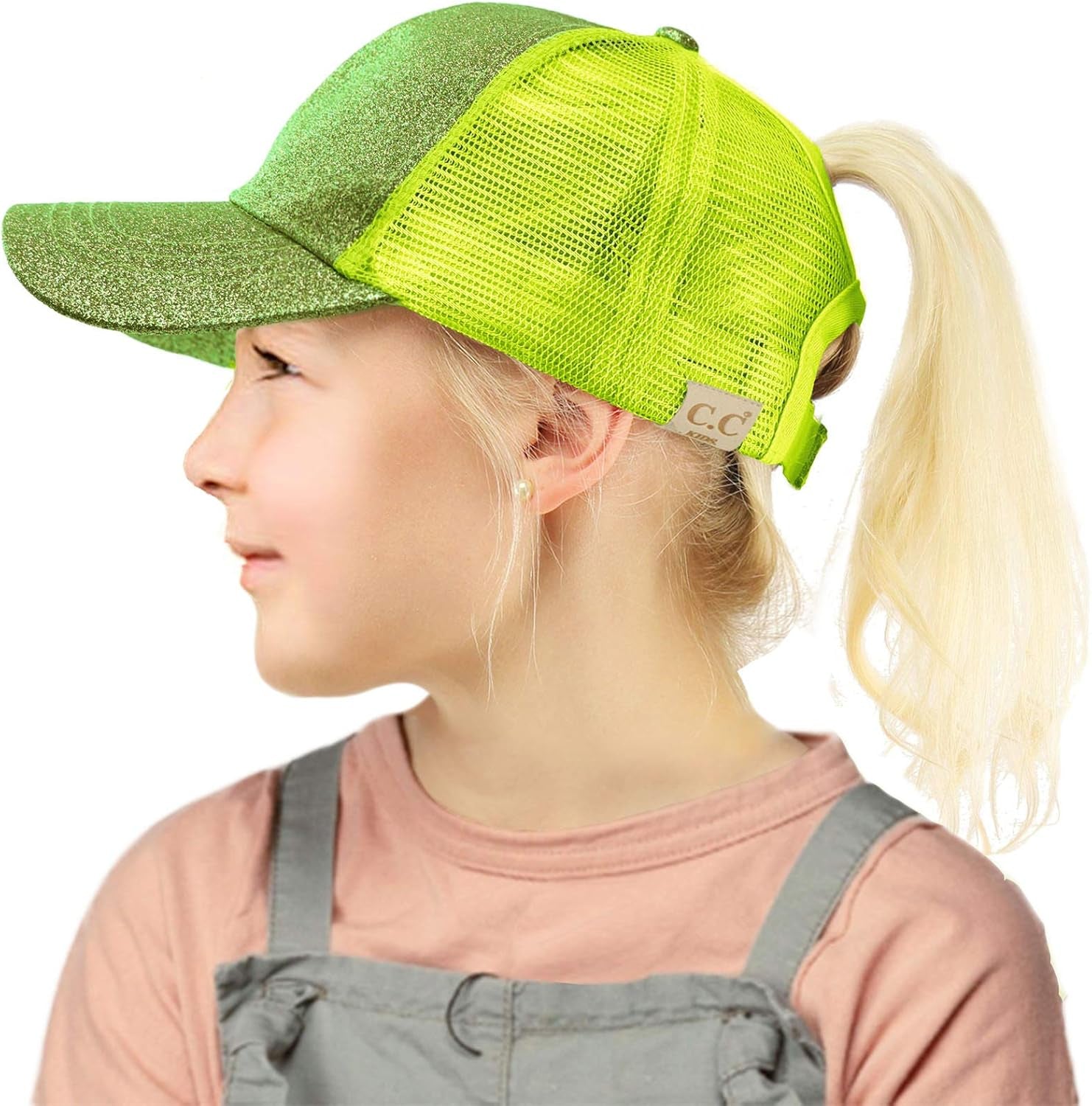 Kids 2-5 Ponytail Messy Buns Ponycaps Baseball Visor Cap Hat