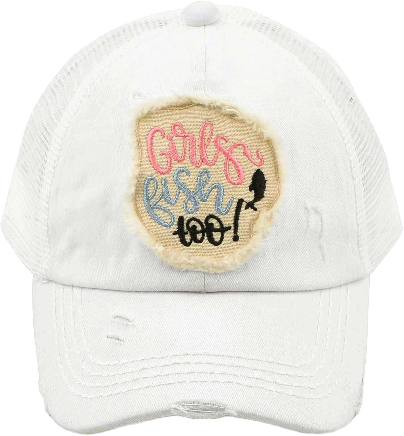 Kids 2-5 Ponytail Messy Buns Ponycaps Baseball Visor Cap Hat