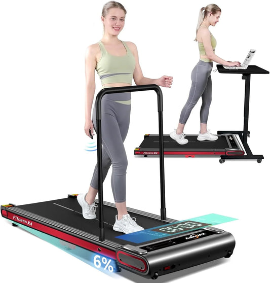 Walking Pad with Incline under Desk Treadmill 2.5HP Electric Treadmill Walking Jogging Machine for Home Office with Remote Control 265Lbs